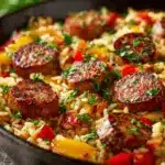 sausage and rice skillet - featured image