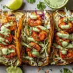 spicy shrimp tacos - featured image